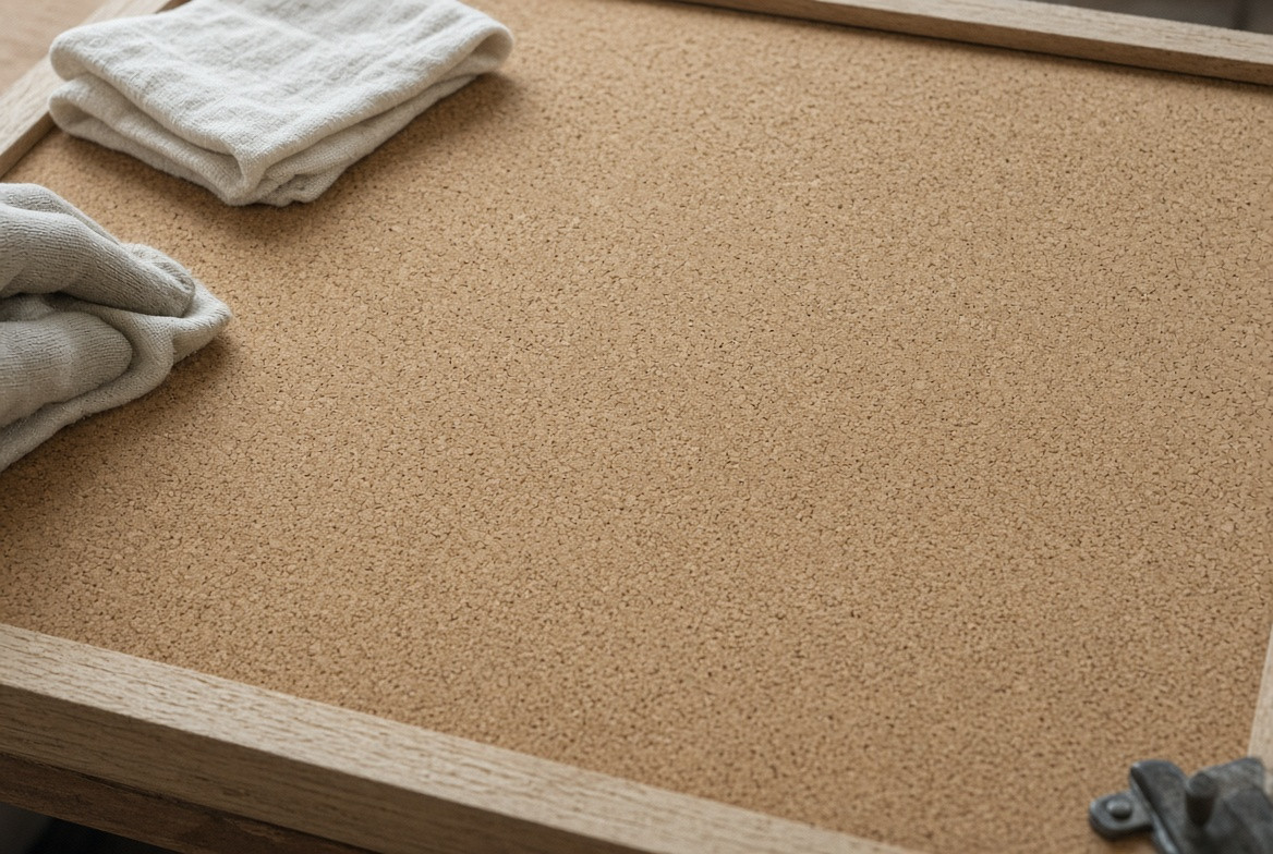 Wiped cork surface with no remaining mark